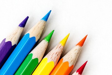 Colorful color pencils background