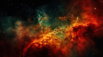 Obraz premium Nebula cloud formation with sparkling star fields and cosmic dust for science research