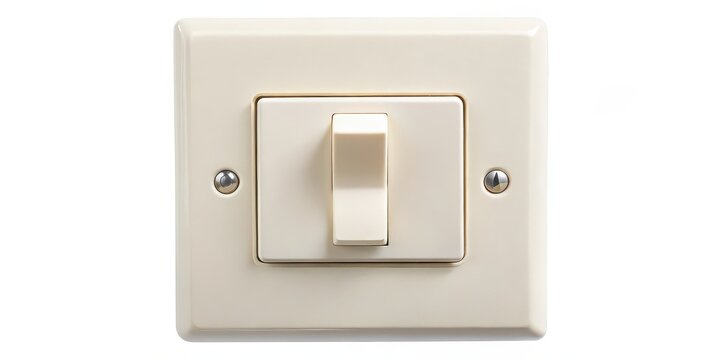 Light Switch on White Background