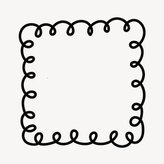 Elegant curly frame illustration frame