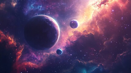 Planets and planets beyond our solar system in distant galaxies await exploration. Exciting new worlds are ready to be discovered and inhabited in nebulae and galaxies far away.