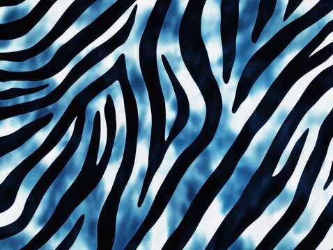 Intricate black and white zebra stripe design with a modern watercolor effect. This graphic motif is suitable for fashion, textiles, wallpaper, and abstract art.