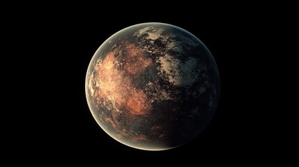 Fototapeta premium TRAPPIST-1d is an exoplanet in orbit around a tiny red dwarf star. It has a temperature similar to Earth and may support life.