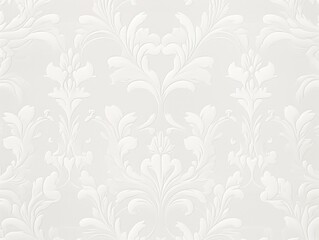 Elegant white floral damask fabric texture background