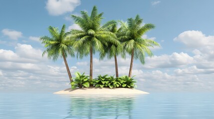 Tropical paradise island escape serene waters nature photography calm environment aerial view relaxation concept