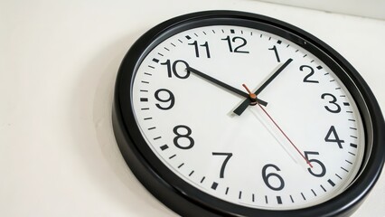 Analog Clock on White Wall