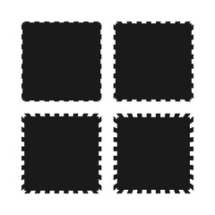Notch Edge Bursting Square Shape Icons