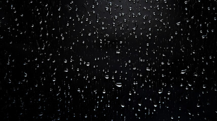 Obraz premium Rainwater on a black background