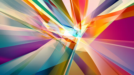 Fototapeta premium Abstract background with geometric shapes and vibrant colors, creating an energetic atmosphere for design or presentation