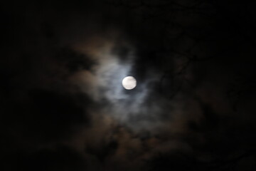 lune dans la nuit paysage
