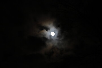 lune dans la nuit paysage