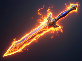 Gaming Asset - Fiery Sword