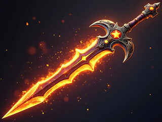 Gaming Asset - Fiery Sword