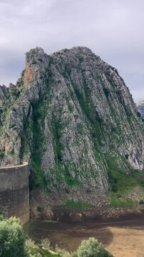 Hiking to Montejaque dam (Presa de Montejaque) and Hundidero cave (Cueva del Hundidero) in the province of Malaga, Andalusia, Spain
