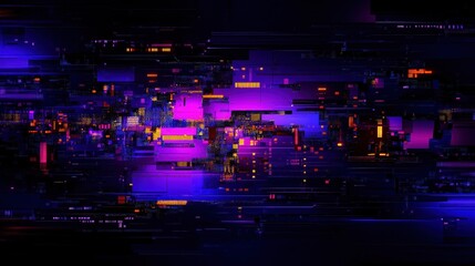 Fototapeta premium A vibrant, abstract digital artwork featuring an array of colorful lights and shapes. Perfect for backgrounds or technological themes, highlighting creativity and innovation.
