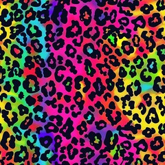 Seamless leopard pattern, Animal print, Vector illustration, Ai Generated