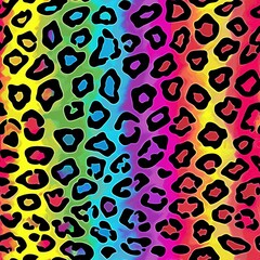 Seamless pattern with leopard print. Animal skin, Ai Generated