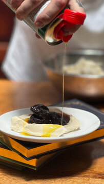 Stewed Prunes with Mascarpone Cheese