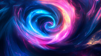 Aurora swirl a hologram of a swirling electric pattern with shim. Electric Aurora Vortex. Illustration