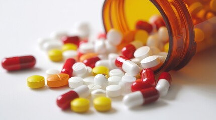 Studio Shot of Prescription Medication on White
