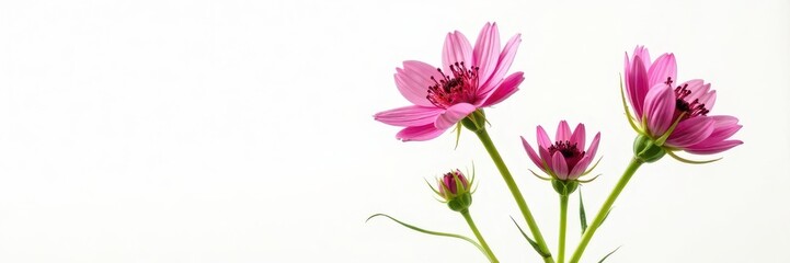 Fototapeta premium Silybum marianum flower in isolation on a white background, plant, flora
