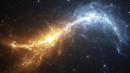 Obraz premium Abstract Space Nebula With Glowing Colors