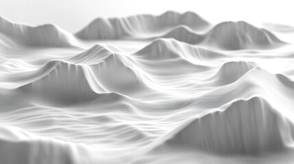 3D illustration of wavy lines in an information code field symbolizing the flow of data in the digital world, representing the volatility and dynamic nature of cryptocurrency and modern technology
