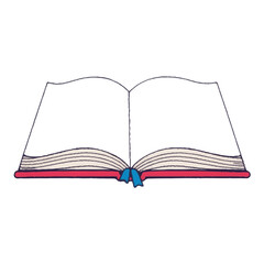 Illustration of a Classic Open Book