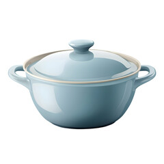 Elegant blue ceramic casserole dish with a lid and side handles. Perfect for cooking, serving, and storing meals. Stylish design, ideal for modern kitchens, home cooking, and elegant dining.

