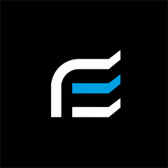 Initial letter R E logo design with three-dimensional concept.