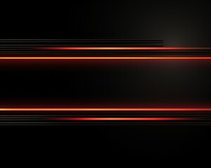 Fototapeta premium Glowing orange light streaks on black, use for backgrounds and tech banners