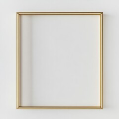 Golden Frame: A minimalist shot of a sophisticated golden frame, elegantly composed to enhance any visual creation or showcase art. 