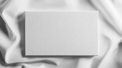 Blank canvas on white fabric background - ready for creative art, painting, and design projects
