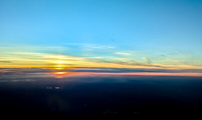 Spectacular Blue Skies Seen From High Altitude Looking Across The Skies