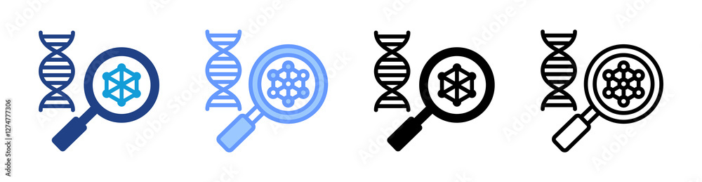 Aufkleber Microarray icon set multiple style collection