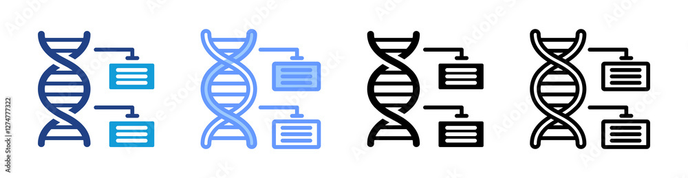 Aufkleber Epigenomics icon set multiple style collection