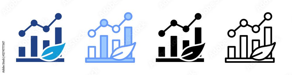 Poster Biostatistics icon set multiple style collection