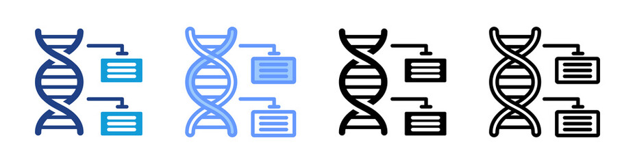 Epigenomics icon set multiple style collection