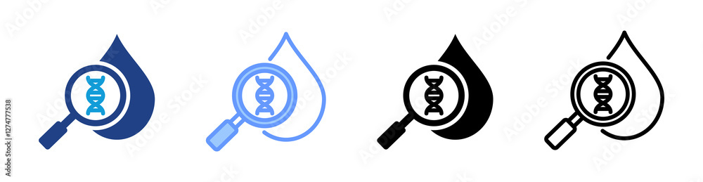 Poster Biomarker Discovery icon set multiple style collection