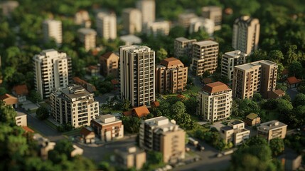 Obraz premium Future-ready living aerial insights into sustainable urban development trends in smart cities