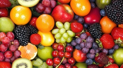 Vibrant Fresh Fruit Background Image for Websites