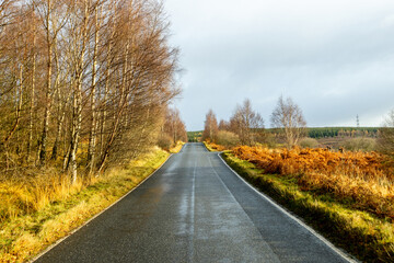 Fototapeta premium A Scottish Highland Road Taking Vehicles Through The Most Stunning Scenery