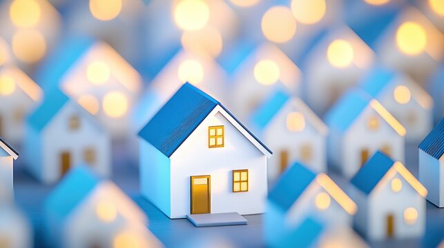 Dream Home in a Cozy Neighborhood Night Lights
