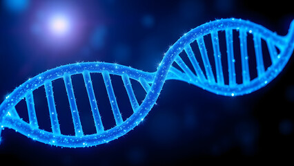 Abstract DNA helix strands illustrate the spiral structure of life's molecules