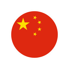 National flag of China featuring a red background and yellow stars in a circular design