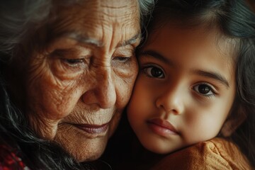 Grandma Hugs Little Girl
