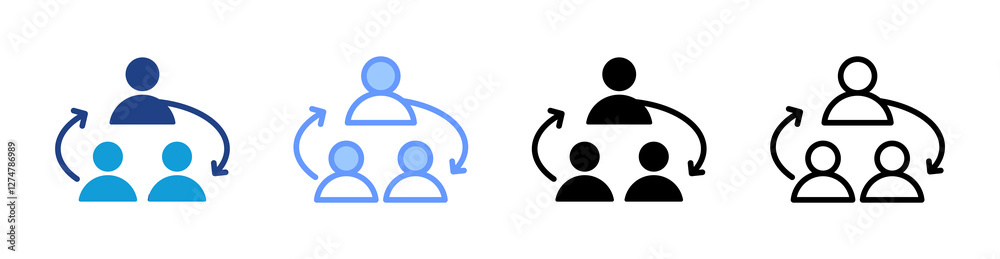Aufkleber Community icon set multiple style collection