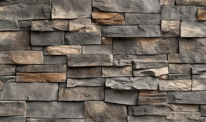 Textured stone wall with intricate details of age and weathering, styled for a historic and rugged architectural feel