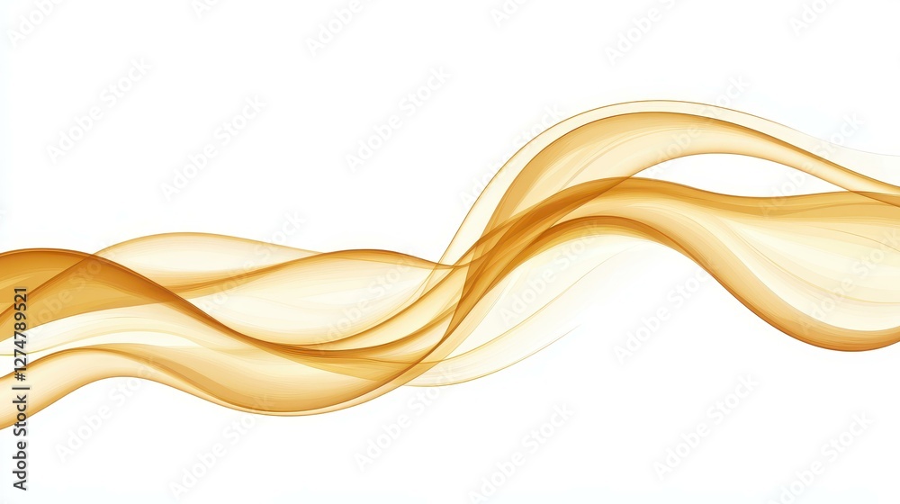 Wall mural elegant vector art featuring dynamic gold waves, adding a sense of luxury and flow to any design wit