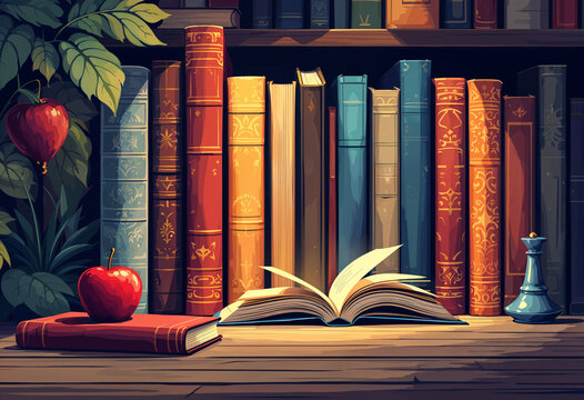 book , libro biblioteca dibujo Lo-Fi